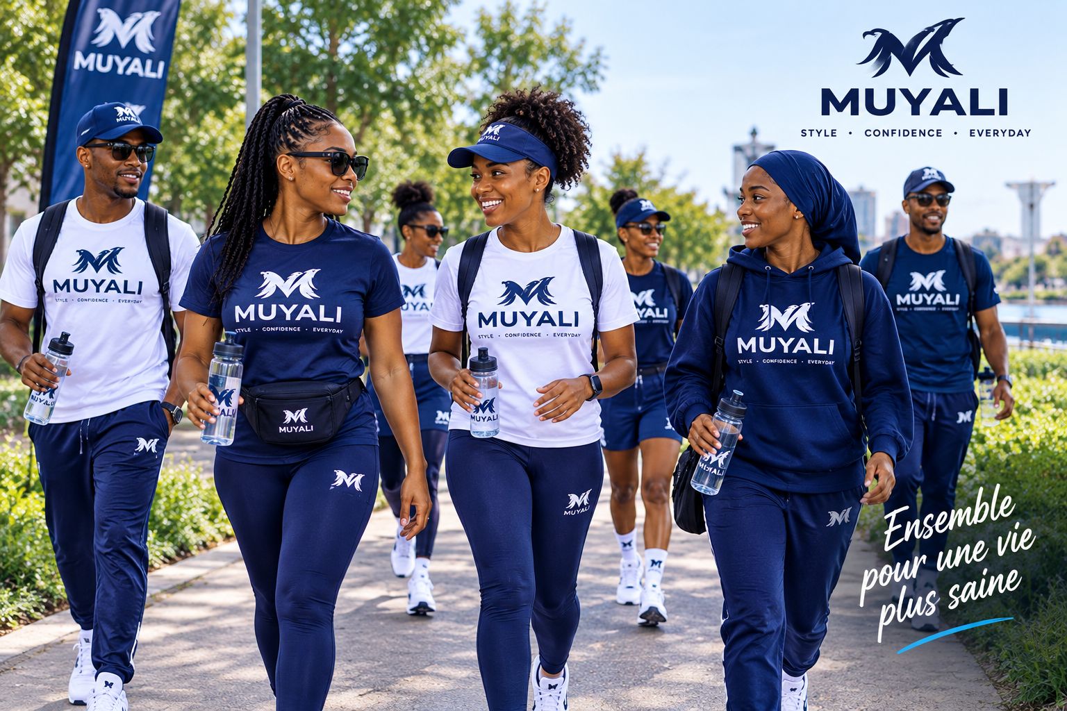 Collection sportswear Muyali Style — t-shirts, joggings, casquettes, gourdes